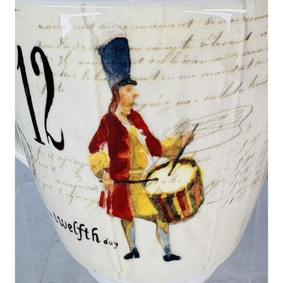 2010 Williams Sonoma 12 DAYS OF CHRISTMAS Multimotif Black Numbers 11/12 Cup Mug - Picture 13 of 15